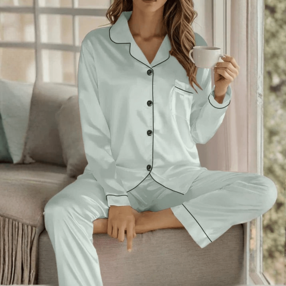 Button Front Sleepwear Set