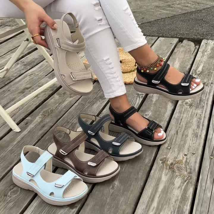 Elegant Microfiber Platform Sandals