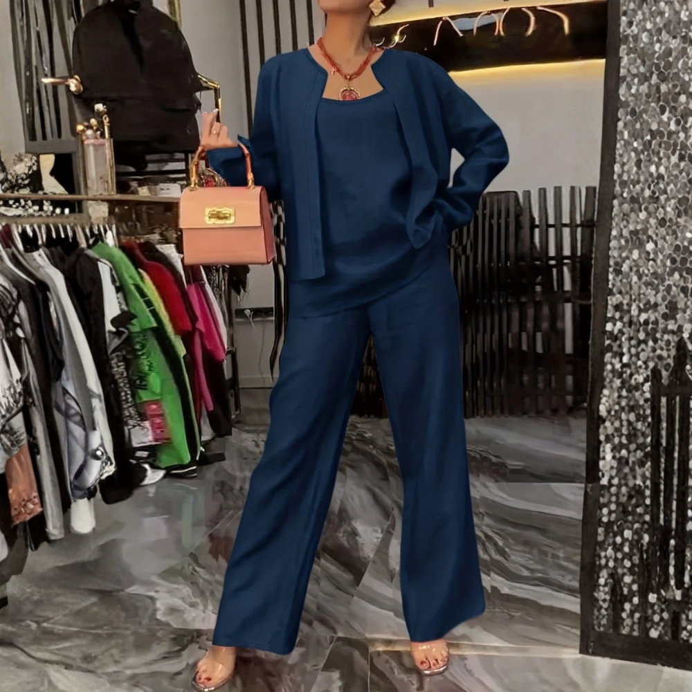 Minimalist Linen Two Piece Set