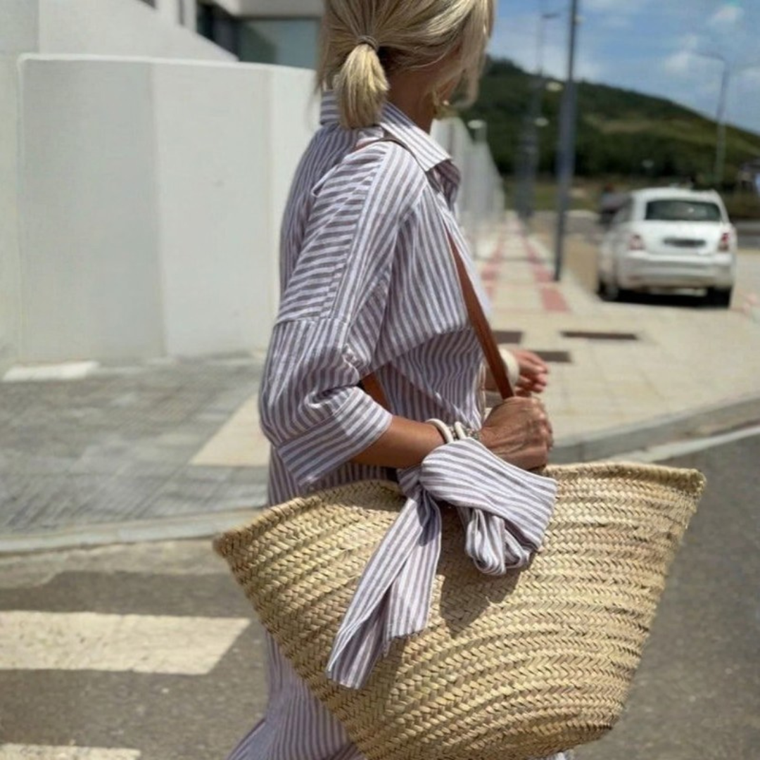 Timeless Striped Midi Dress