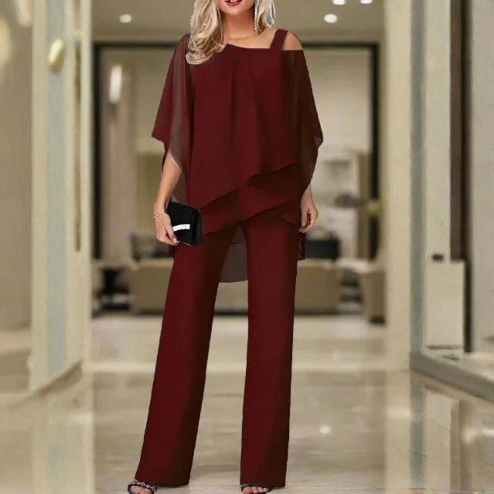Elegant Chiffon Two Piece Set