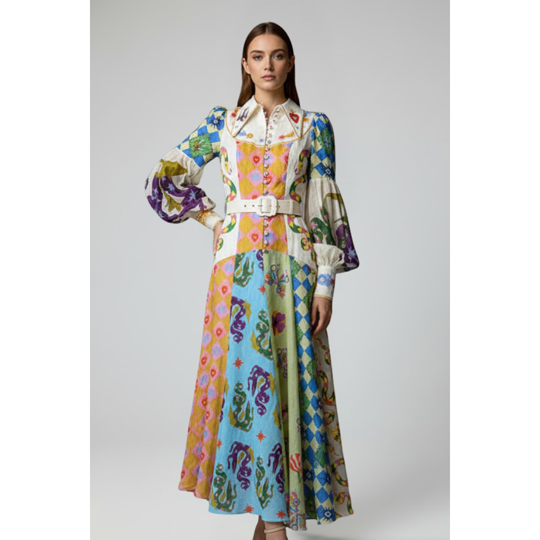 Women’s V-Neck Long Sleeve Maxi Dress