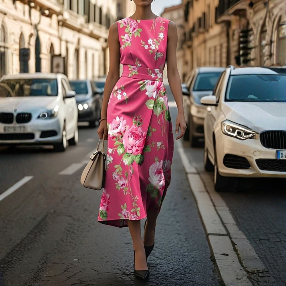 Elegant Midi Dress Women's