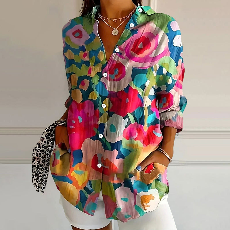 Contemporary Floral Blouse