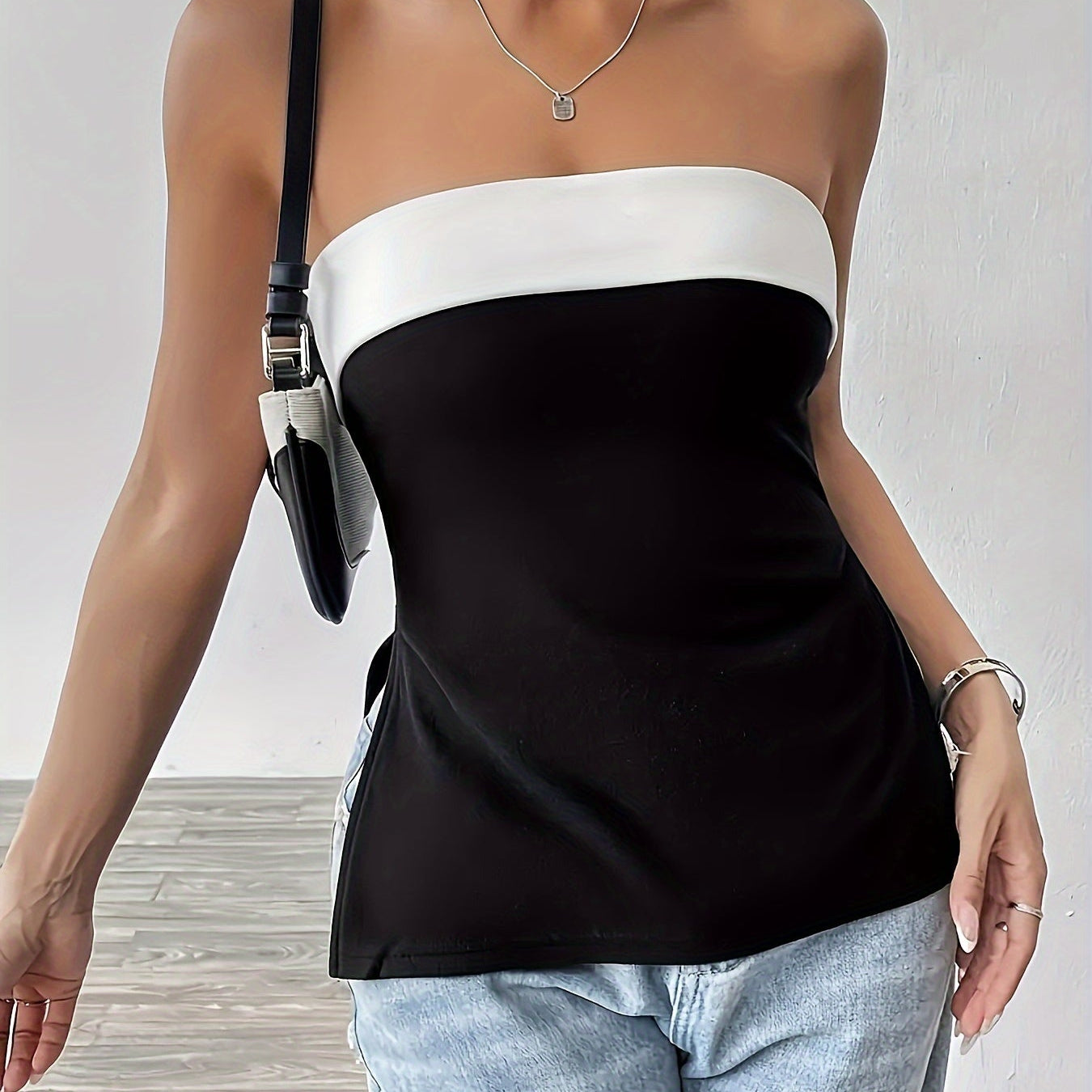 Bold Colorblock Bandeau Top