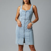 Elegant Denim Mini Dress