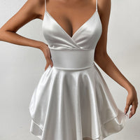Refined V-Neck Dress with Soft Movement