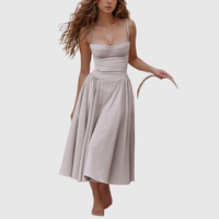 Sleeveless Pleated Midi Dress