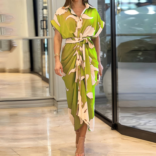 Relaxed Button Front Dress