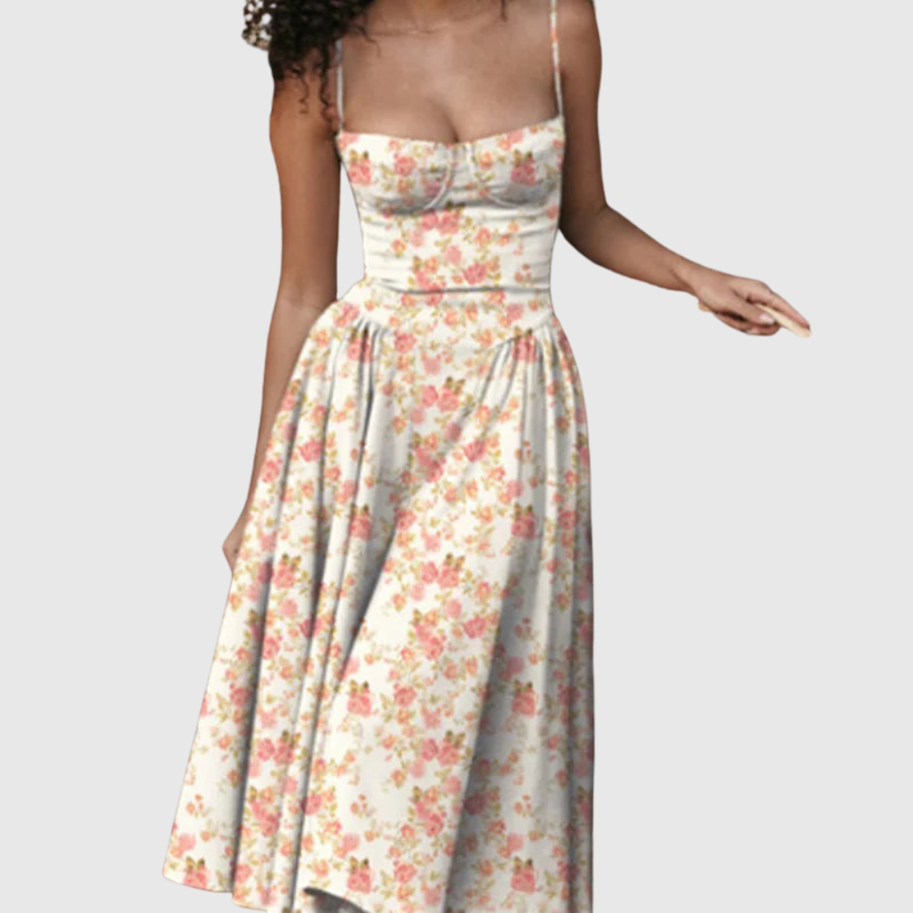 Sleeveless Pleated Midi Dress