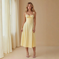 Elegant Corset Midi Dress