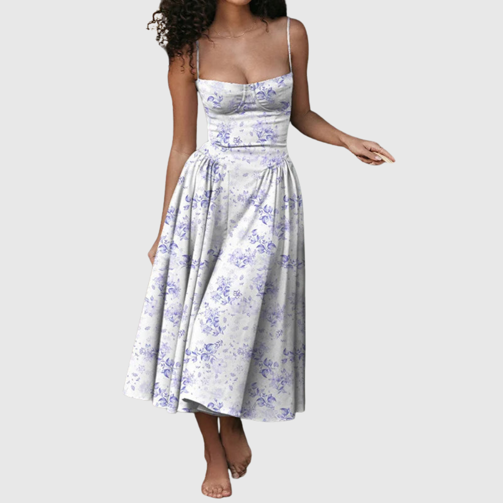 Sleeveless Pleated Midi Dress