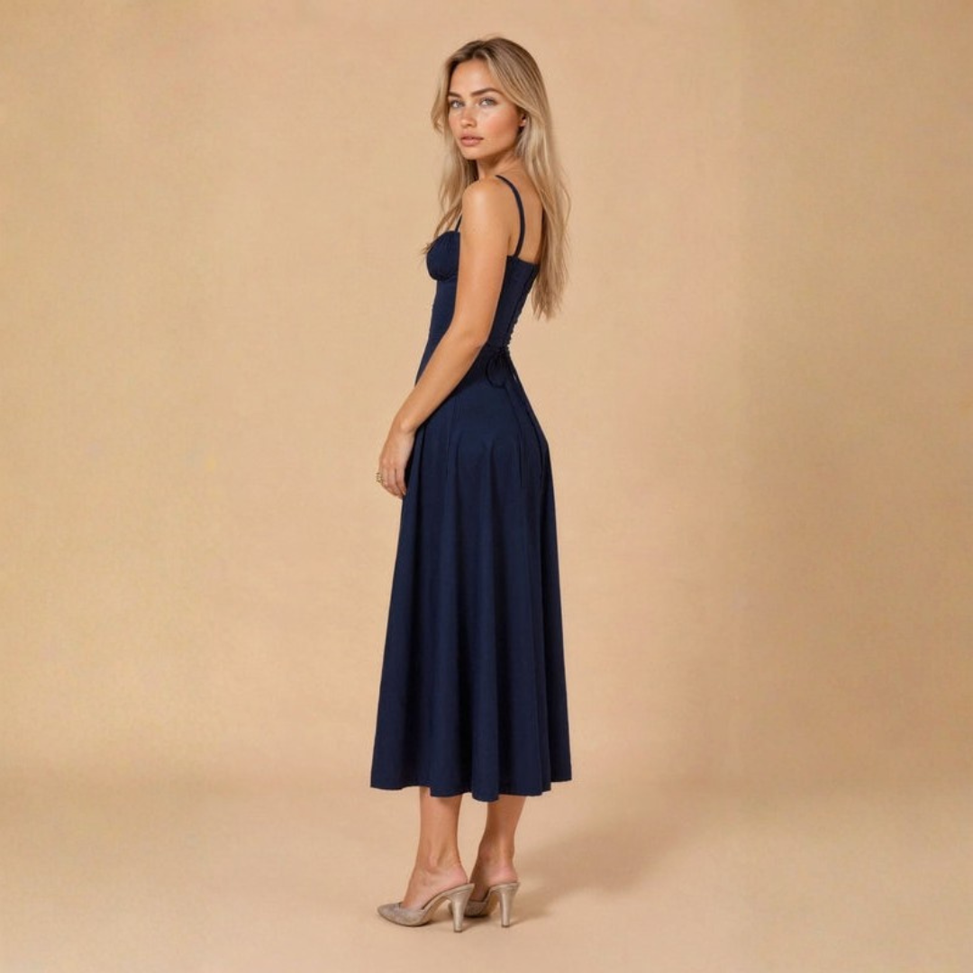 Elegant Corset Midi Dress