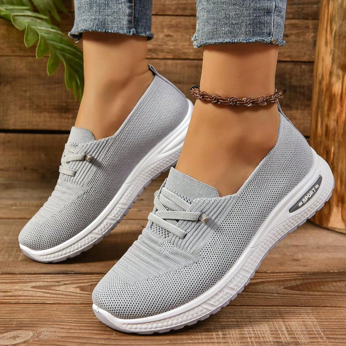 Orthopedic Mesh Slip On Sneakers