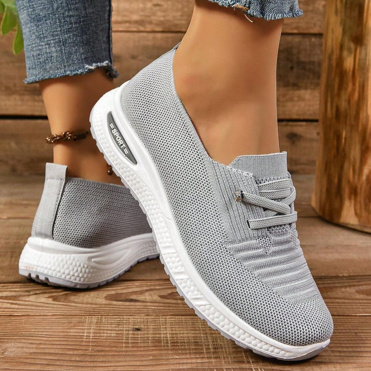 Orthopedic Mesh Slip On Sneakers