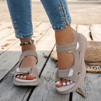 Elegant Microfiber Platform Sandals