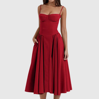 Sleeveless Pleated Midi Dress
