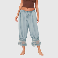 Lace Patchwork Cropped Summer Pants