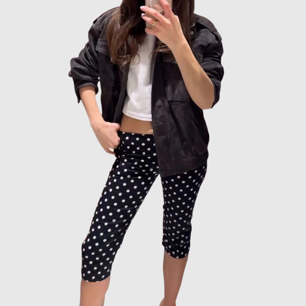Polka Dot Cropped Summer Pants