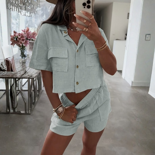 Relaxed Shirt Shorts Women's