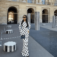 Sleeveless Polka Dot Maxi Dress