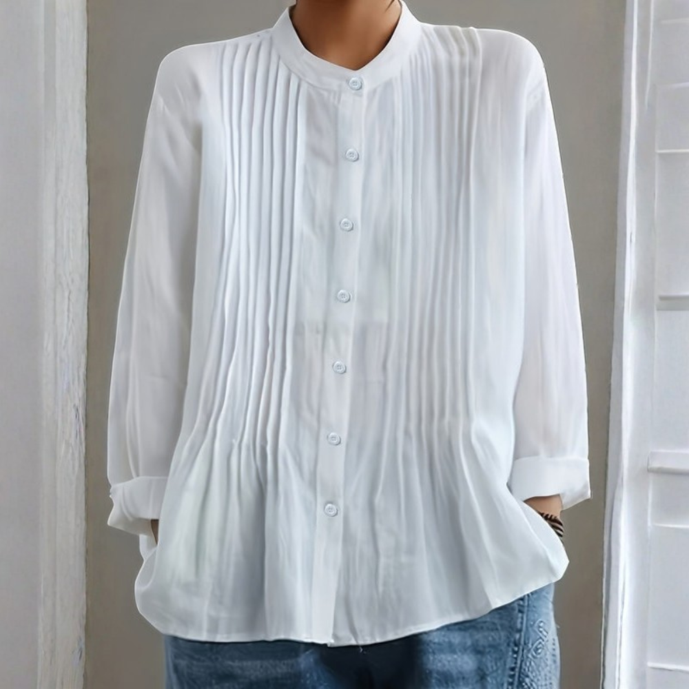 Relaxed Pleated Blouse Women's
