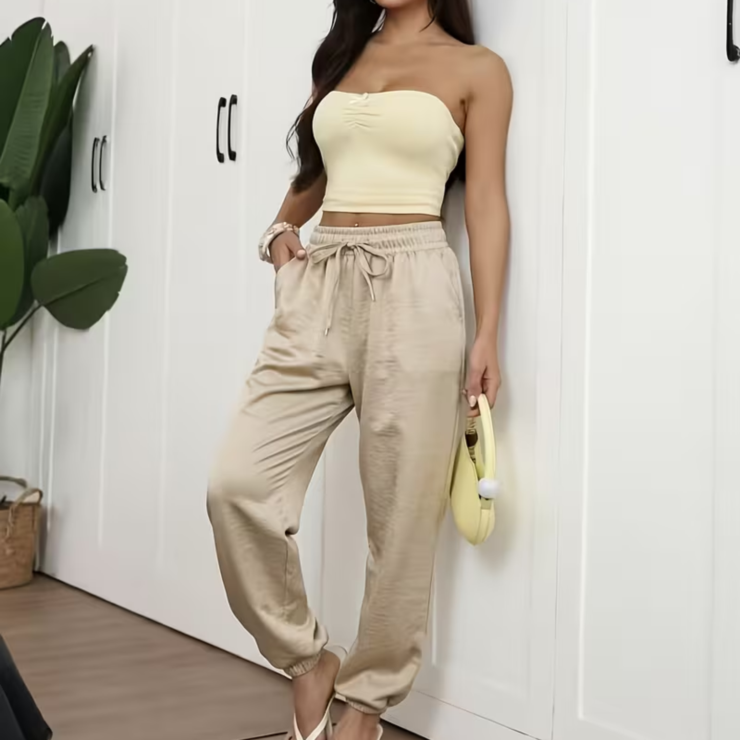 Drawstring Pocket Jogger Pants