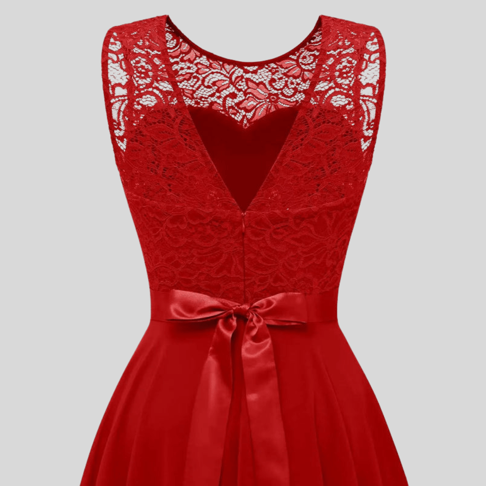 Elegant Lace High Low Dress