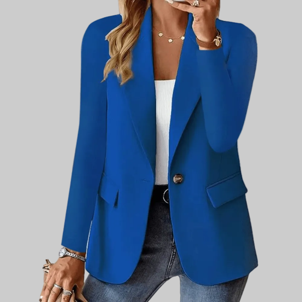 Sleek Single Button Office Blazer