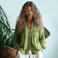 Boho Linen Long Sleeve Shirt