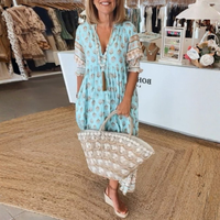 Relaxed Printed Midi Dress Womens