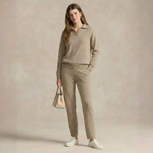 Relaxed Knit Polo Set