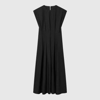 Elegant Flowing Pleated Midi Dress
