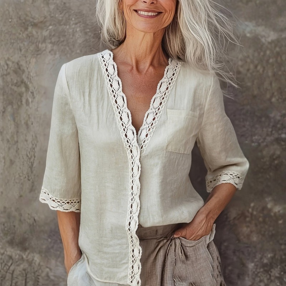 Relaxed Casual Blouse Womens