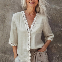 Relaxed Casual Blouse Womens