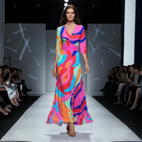 Floral A Line Midi Dress