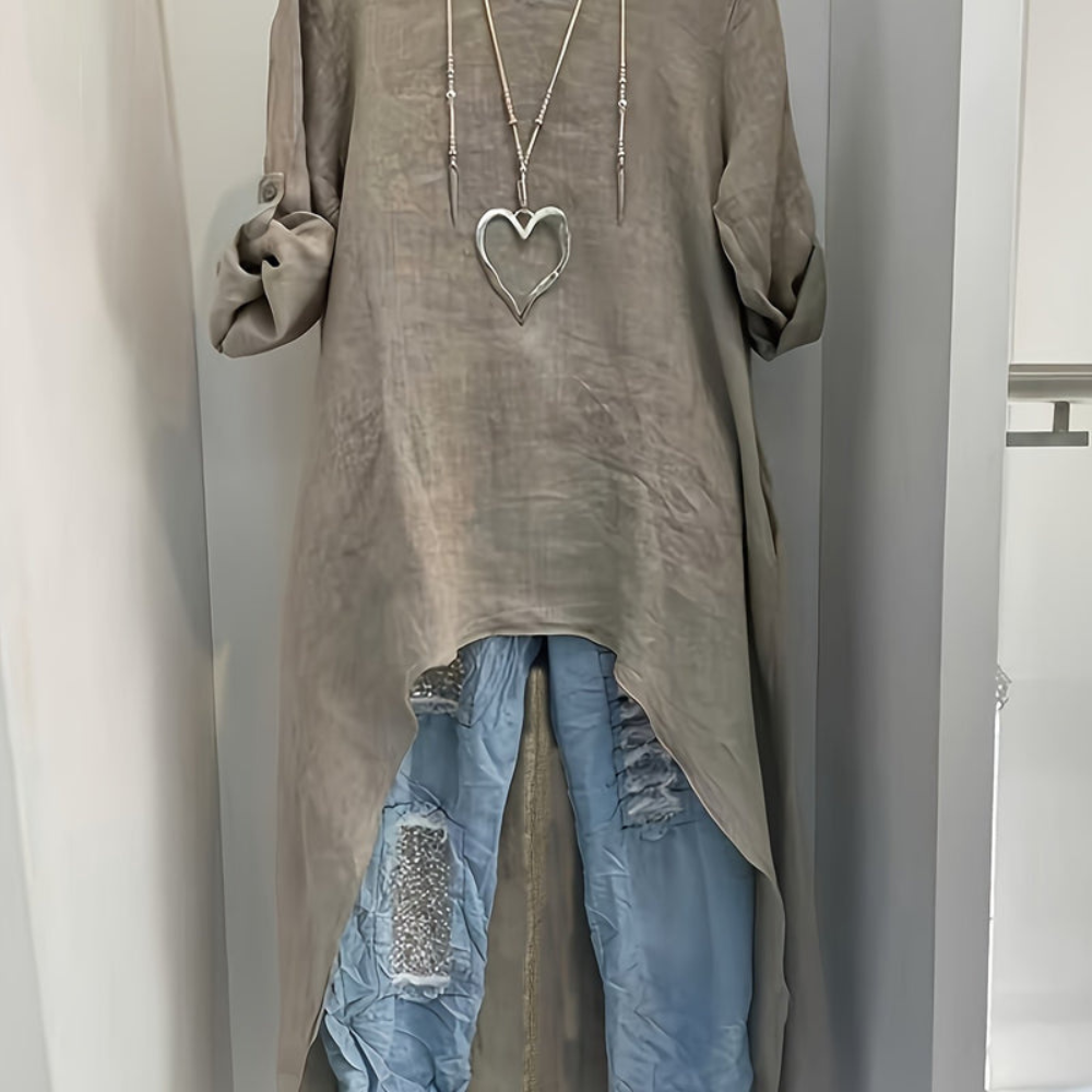 Relaxed Casual Blouse Womens