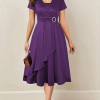 Polished Skinny Fit Dress with Elegant Edge