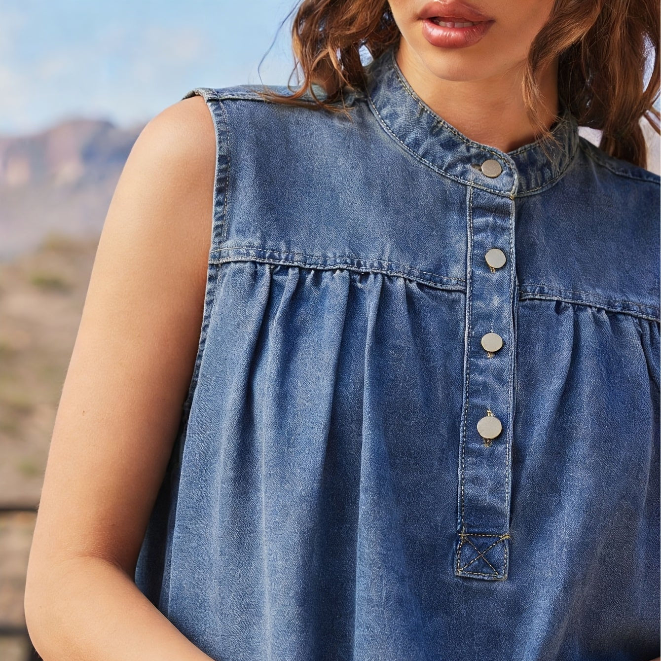 Elegant Denim Midi Dress