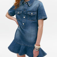 Elegant Denim Commuter Dress