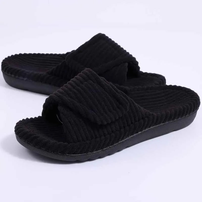 Adjustable Open Toe House Slippers