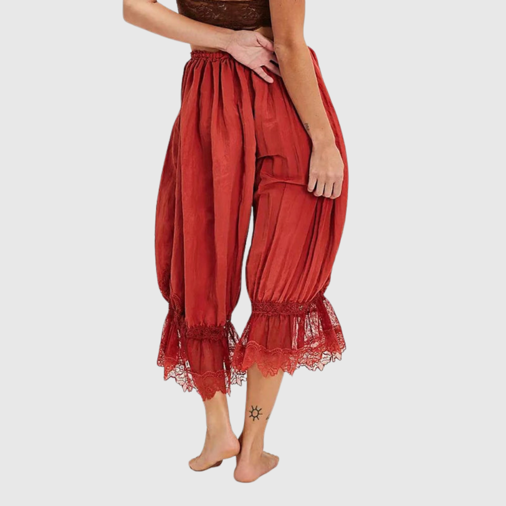 Lace Patchwork Cropped Summer Pants