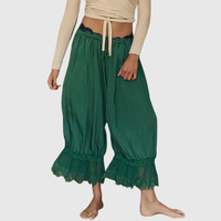 Lace Patchwork Cropped Summer Pants