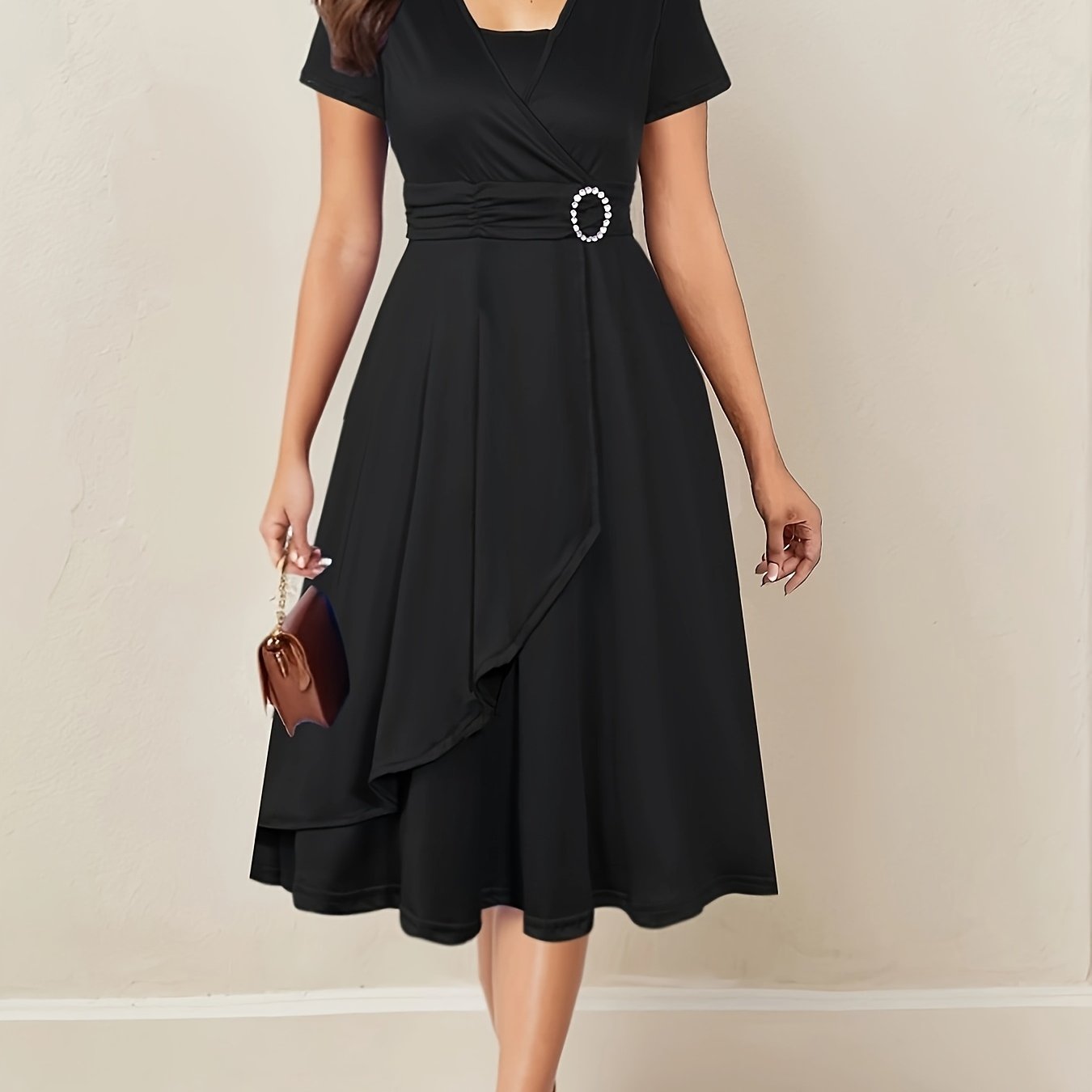 Polished Skinny Fit Dress with Elegant Edge