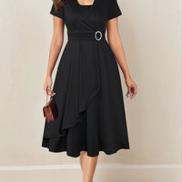 Polished Skinny Fit Dress with Elegant Edge