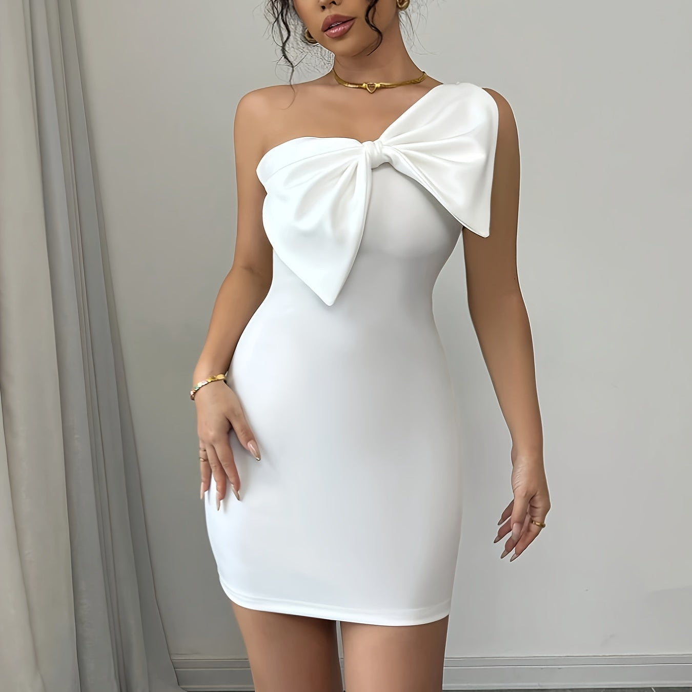 Sleek Asymmetrical Bodycon Dress