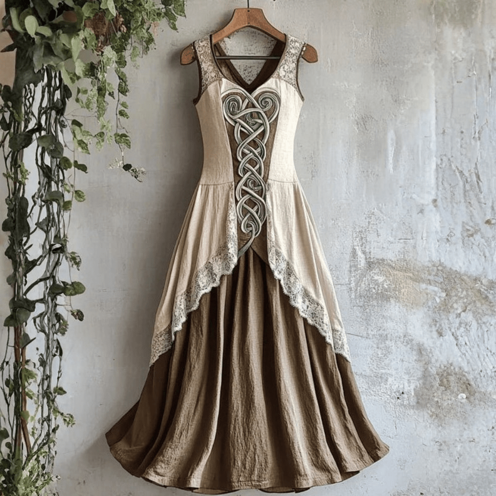 Celtic Knot Sleeveless Midi Dress
