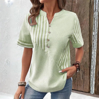 Elegant Striped Blouse Women's