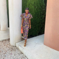 Elegant Floral Midi Dress