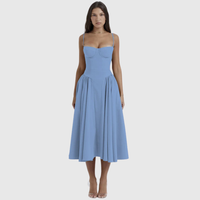 Sleeveless Pleated Midi Dress